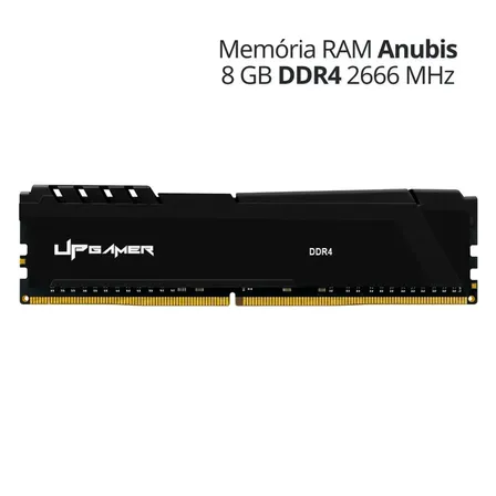 Memória RAM Desktop 8GB DDR4 2666MHz para PC, Módulo Interno com Dissipador de Calor - Linha Anubis UP Gamer