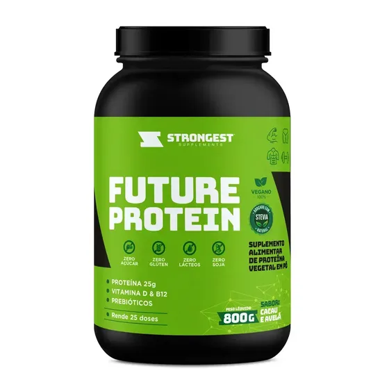 Proteína Vegana Cacau e Avelã Zero Lactose Future Protein 800g Strongest