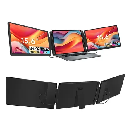 Novante monitor triplo para notebook 15.6" - preto
