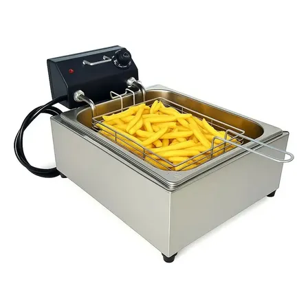 Fritadeira eletrica industrial 5l aço Inox 220v