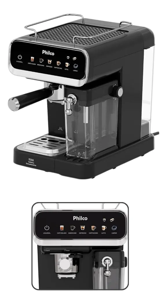 Cafeteira Philco Pcf05a 20 Bar 5 Em 1 1350w 220v Preto 220v