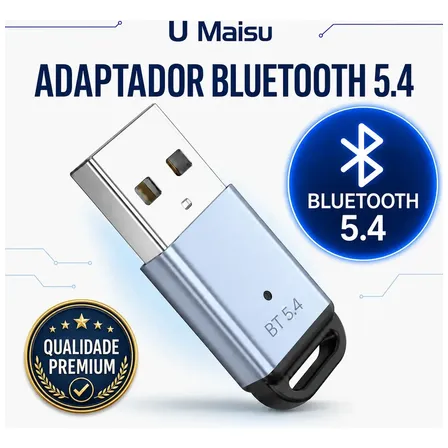 Adaptador Placa Receptor Usb Bluetooth 5.4 Para Pc Computador Notebook - U Maisu