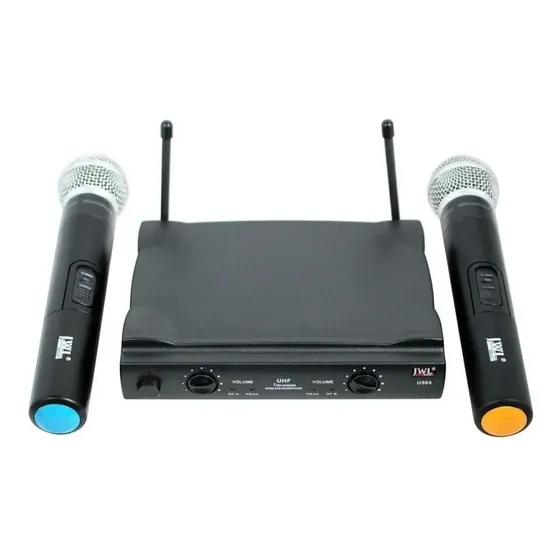 Microfones JWL U-585 Dinâmico Unidirecional cor preto