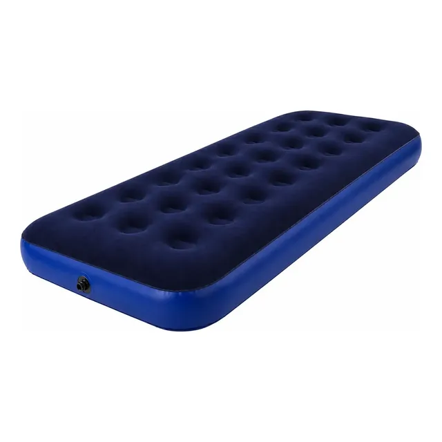 Colchão Inflável Solteiro Camping Casa Umbrella + Kit Reparo Azul
