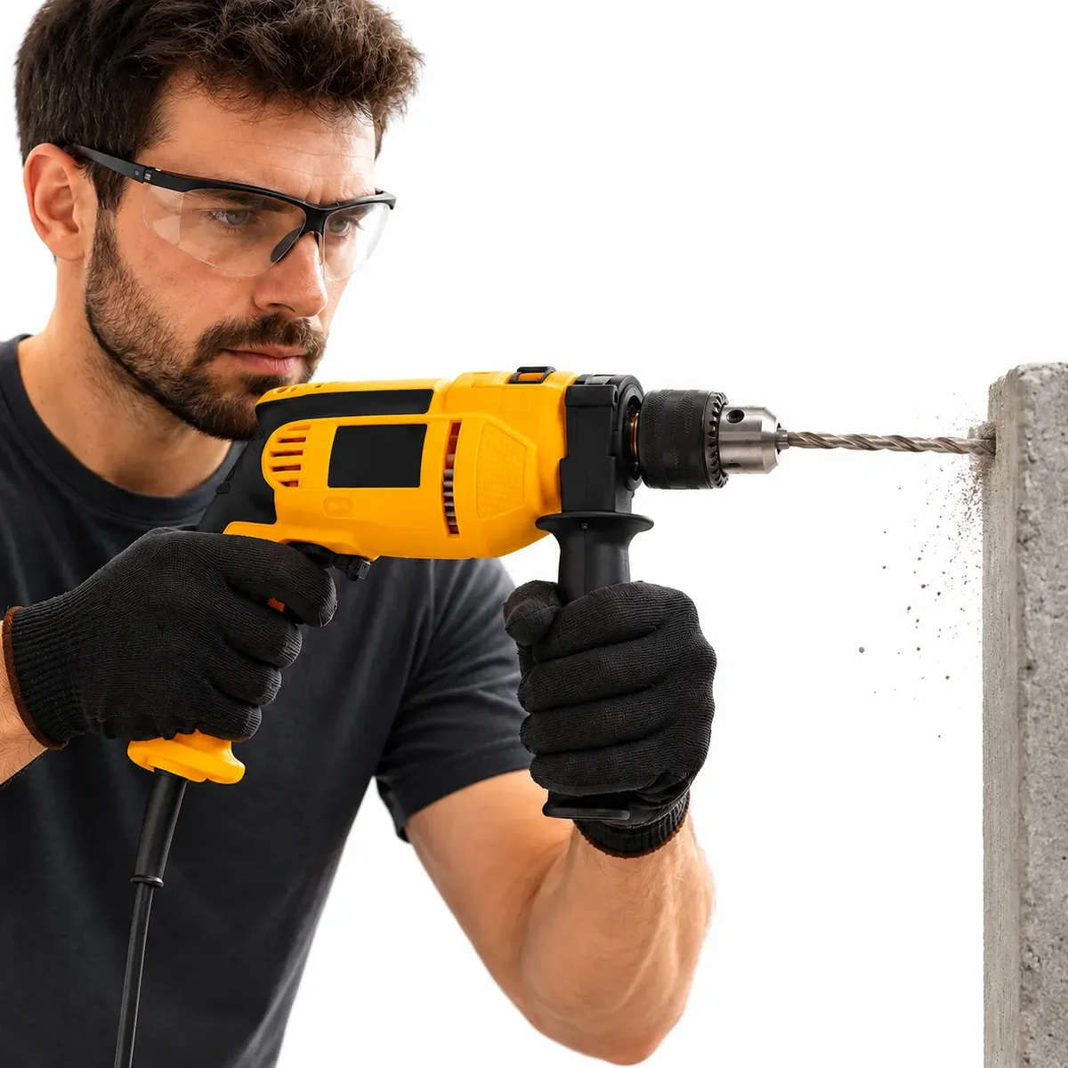 Furadeira De Impacto Potente 650w 13mm 110v Amarelo 110v