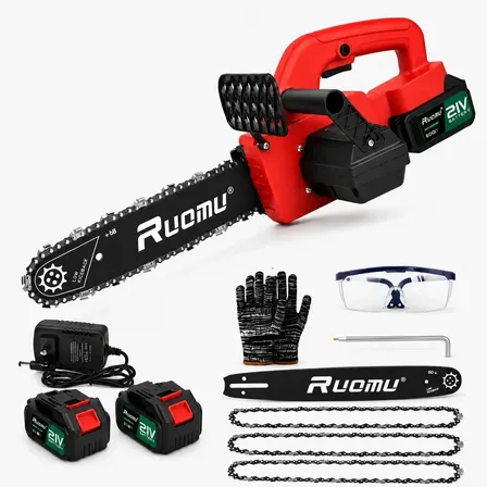 Motosserra Elétrica 12 Polegadas Brushless 2 Baterias Vermelho 127/220v