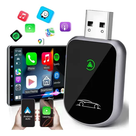 Adaptador Bluetooth Portátil Sem Fios Carplay E Android Auto