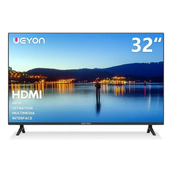 TV Monitor 32 Polegadas LED HD Não Smart Barata HDMI VGA USB Conversor Digital Integrado Bivolt Monitor PC Gamer Home Office Câmeras CFTV Videogame PS4 Xbox Switch Fire Stick Roku TV Box Airbnb Quarto