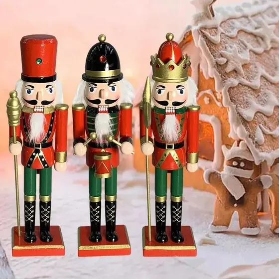 Kit 3 Soldadinho Quebra Nozes Infeito Natalino Natal