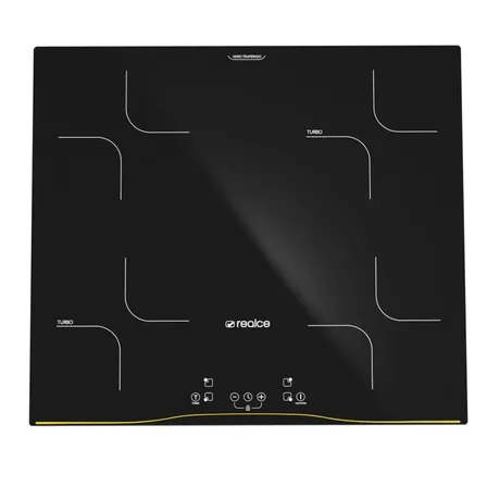 Cooktop de Indução 4 Bocas com Função Turbo, Timer e Painel Touch Cor Preto - Realce