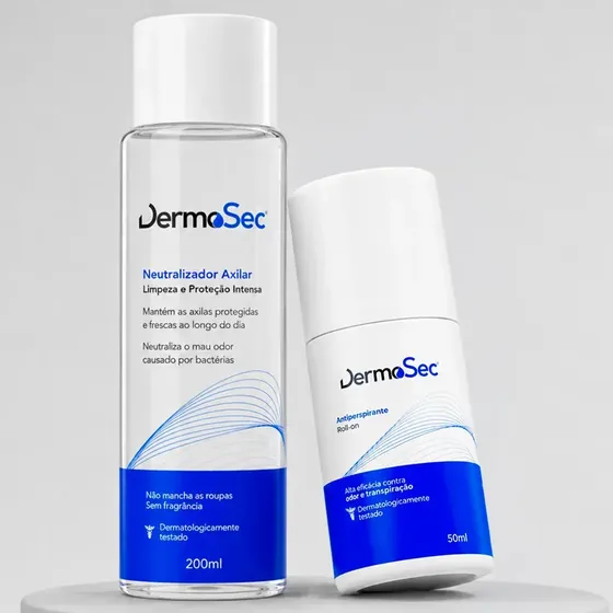 Kit Antitranspirante E Neutralizador Antiodor Dermosec Para Suor Excessivo Hiperidrose Sudorese Excessiva Mau Odor Cc... Sem Fragrância