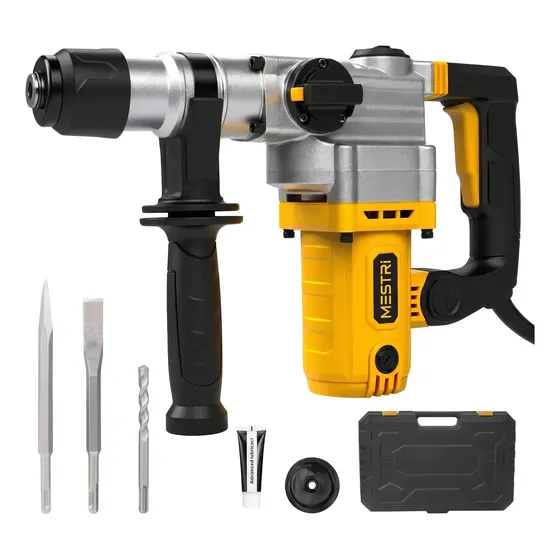 Martelete Rotativo Rompedor 26mm 1400w Elétrico MESTRI M215 Amarelo 50hz/60hz
