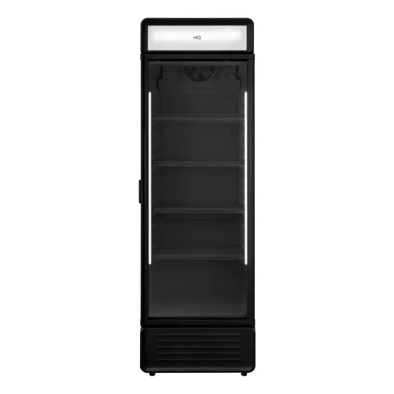 Expositor Vertical Hq 439l Porta De Vidro Preto Hq-439revpvx Preta