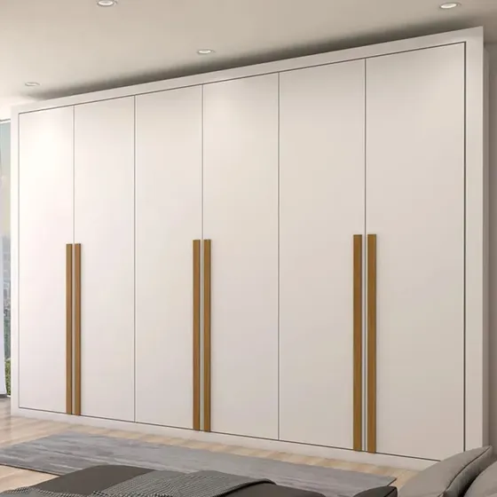 Guarda-roupa Casal Classic 6 Portas 6 Gavetas 100% Mdf Branc Branco Panorama Móveis