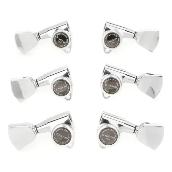 Tarraxas Gotoh SG301-04 MGT com Trava Magnum Lock 3x3 Cromadas Para Guitarra