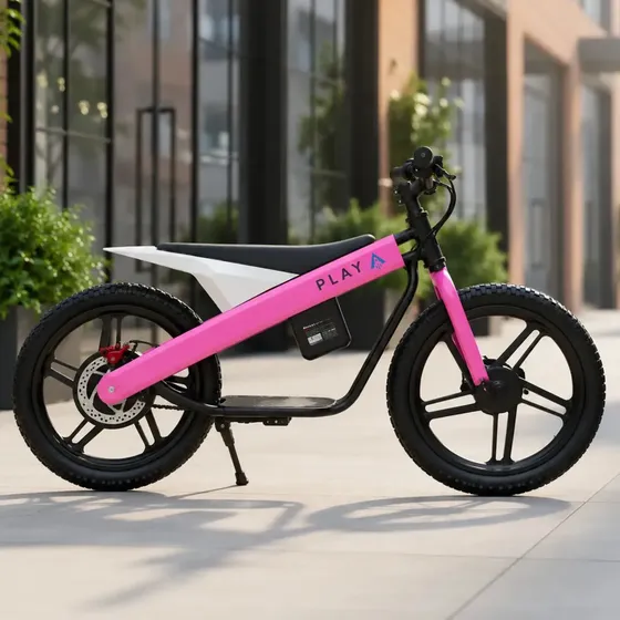 Bicicleta Elétrica Infantojuvenil Com Bateria De Lítio 300w Rosa-chiclete Unico