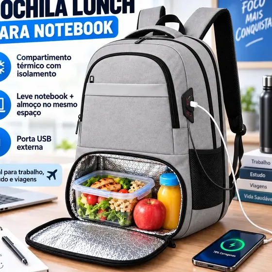 Mochila NTESX Urbana Térmica para Notebook de 17.3" com USB