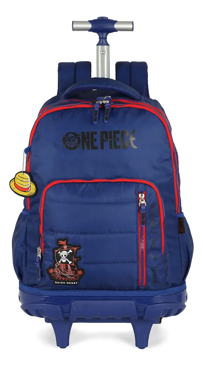 Mochila Com Rodinhas One Piece Escolar Grande E Resistente