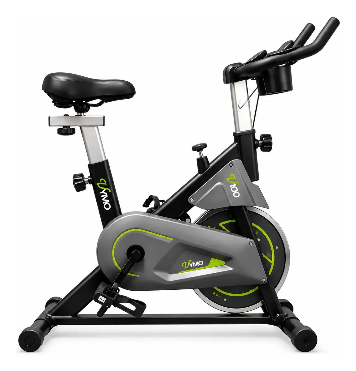 Bicicleta Ergométrica Spinning Vymo V100 Ajustável 120kg Preto - Cinza