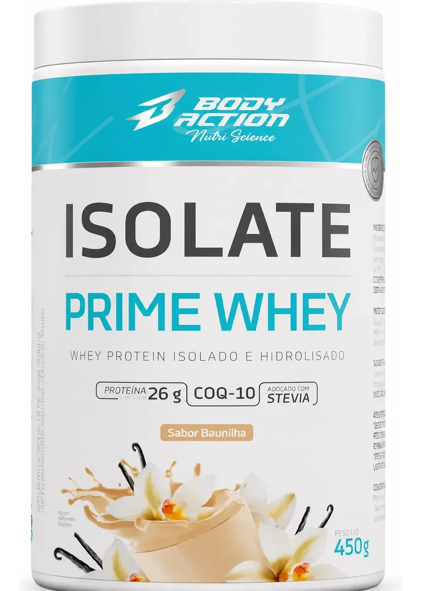 Isolate Prime Whey 450g - Isolado Bodyaction Baunilha Baunilha