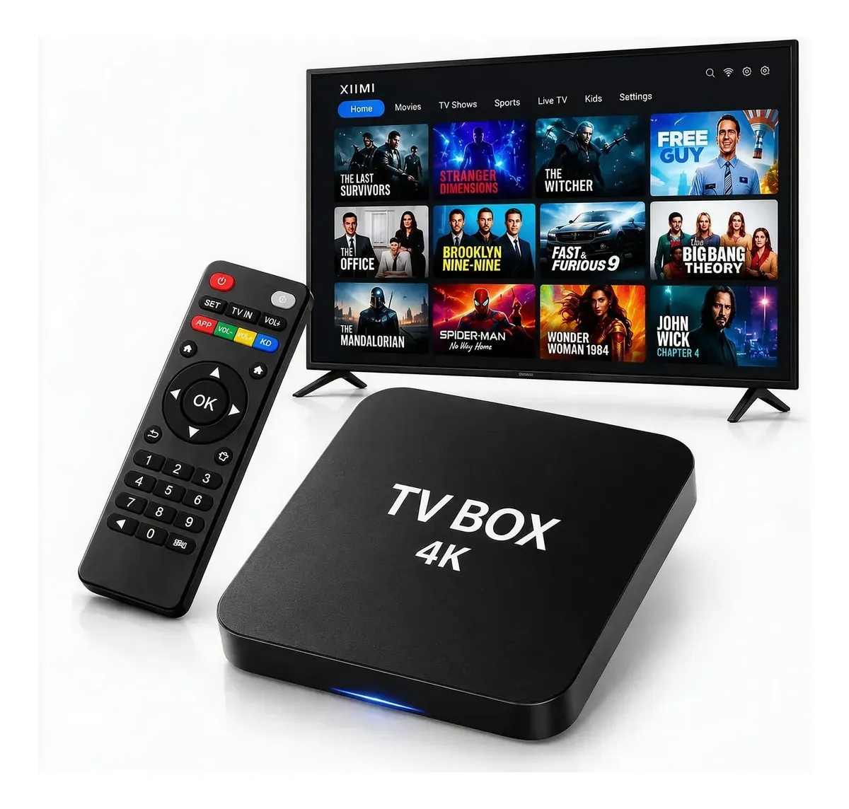 Tv Box Smart Pro Android 4k Transforme Sua Tv Em Smart Wifi Preto Padrão