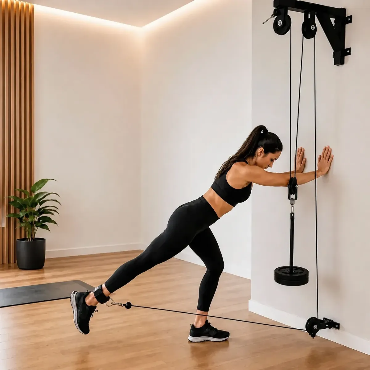 Mono Cross Over Parede Musculação Fitness Polia Alta Baixa