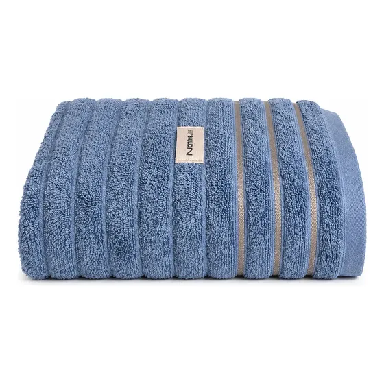 Toalha De Banho Grossa 75x150cm | 600g 100% Algodão Banhão Cor AZUL ENVELHECIDO