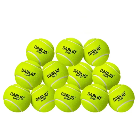 Kit 12 Bolas de Tênis Profissional para Jogo e Treino Bolinhas Tennis Verde Esporte Raquete Quadra Recreação Prática Esportiva Academia