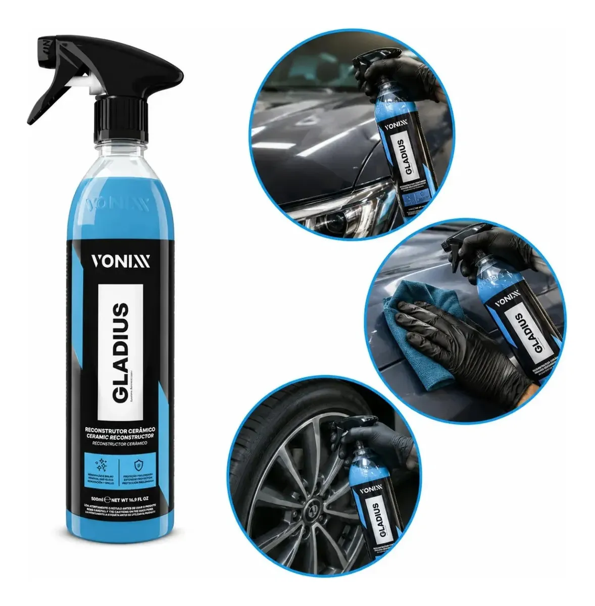 Cera Líquida Azul Brilho 500ml Vonixx Gladius