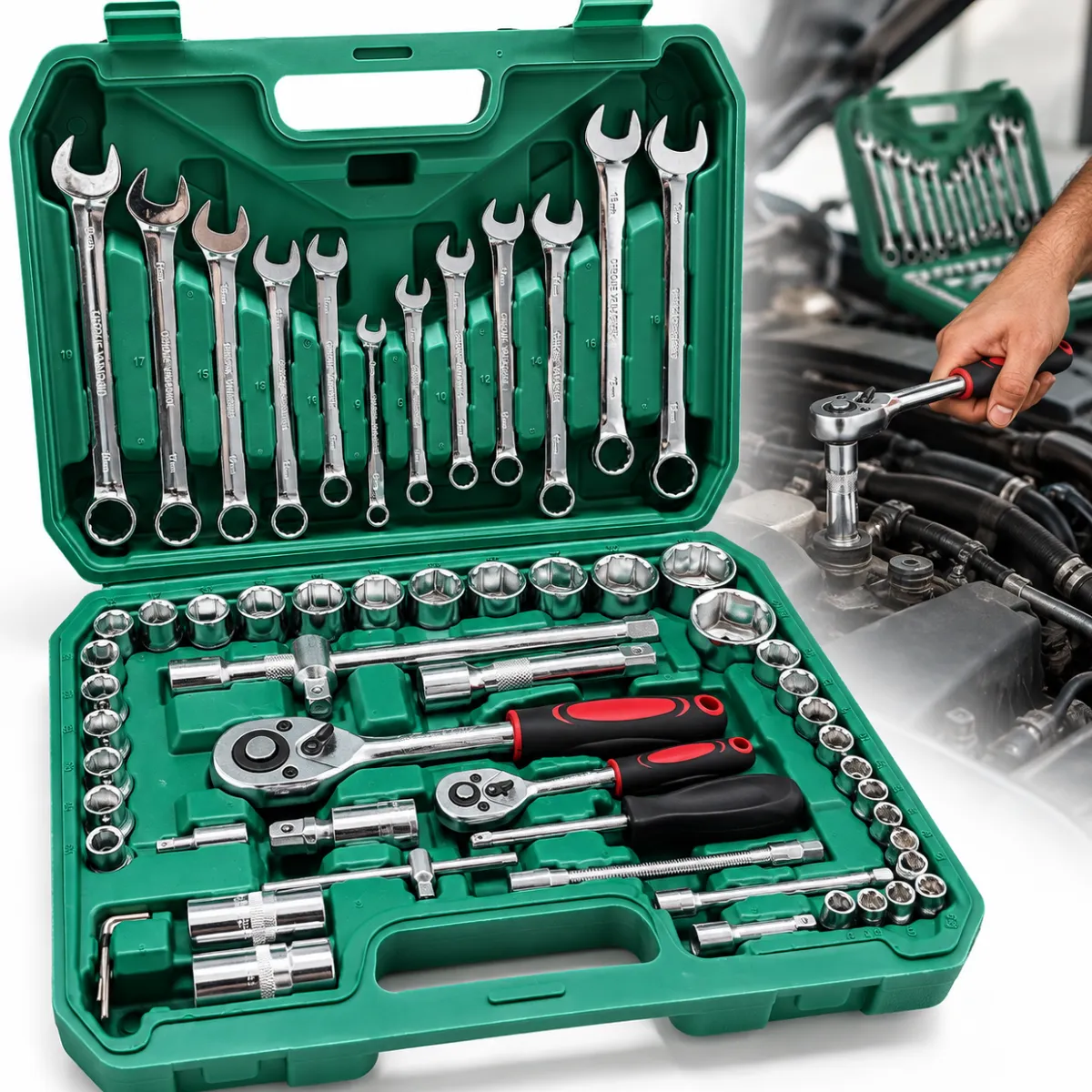 Maleta Ferramenta Chave Multifuncional Catraca Kit Completo Aleatória