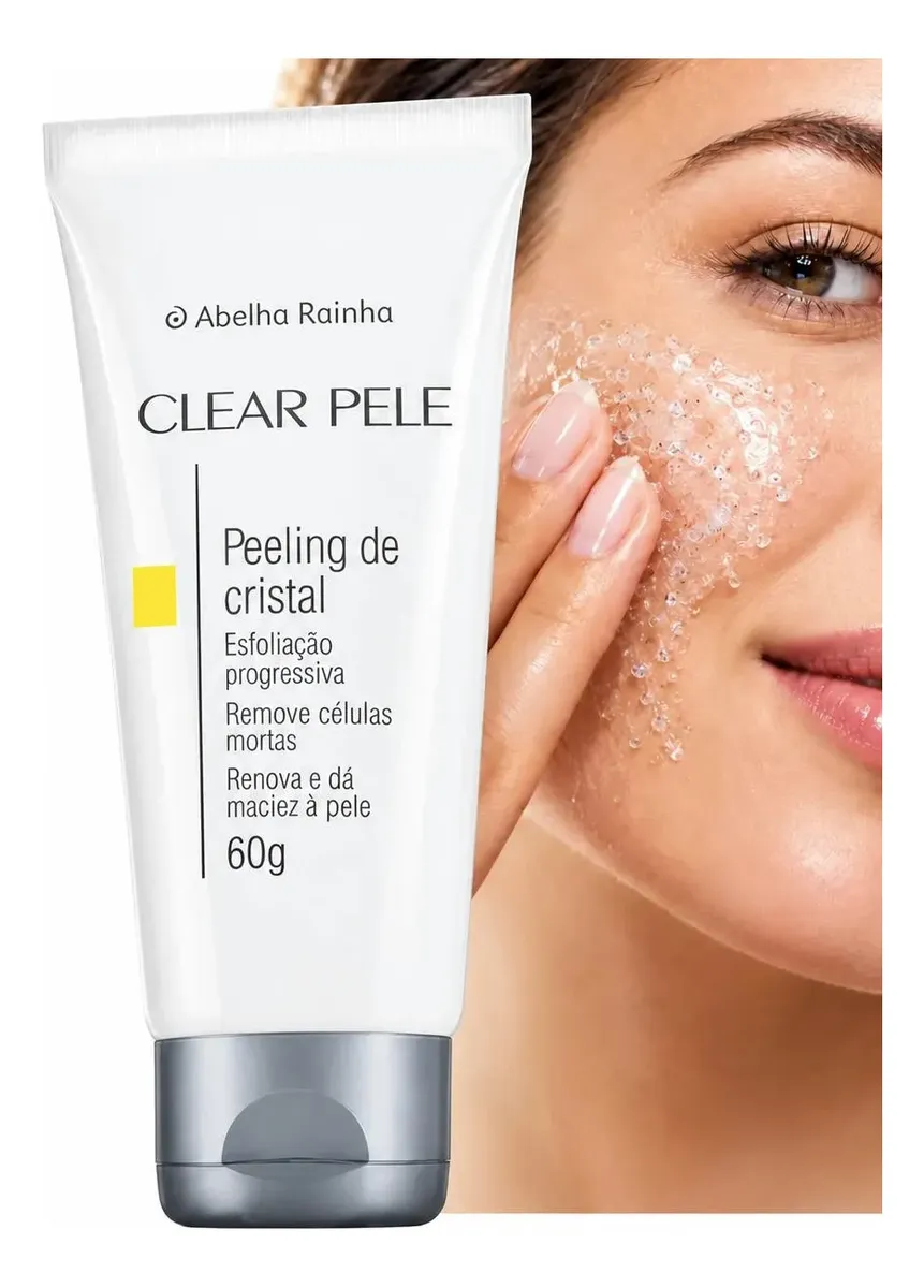 Esfoliante Facial Microcristais Clearpele Abelha Rainha 60g Todo Tipo De Pele Noite