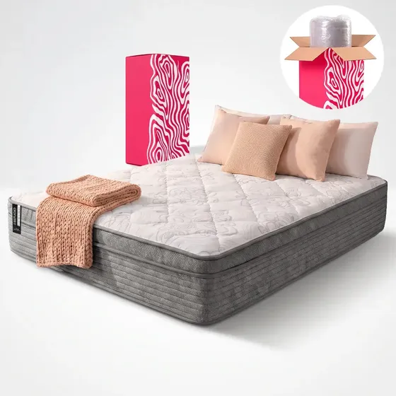 Colchão King Molas Ensacadas a Vácuo 193x203cm Refúgio Cama inBox