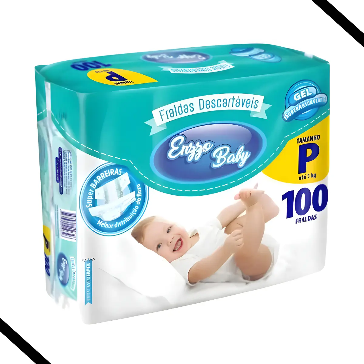 Fralda Descartavel Enzzo Baby Hiper P/m/g/xg -atacado Gênero Sem gênero Tamanho Pequeno (P)