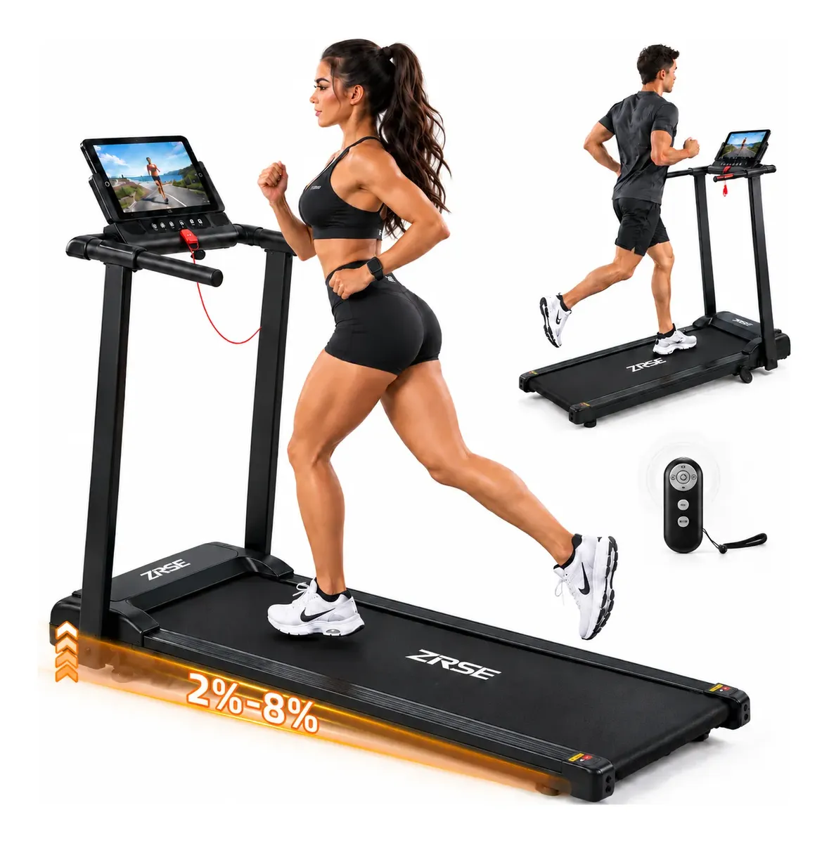 Esteira Elétrica Ergométrica Dobrável 2.5hp 120kg Silenciosa Preto 110v