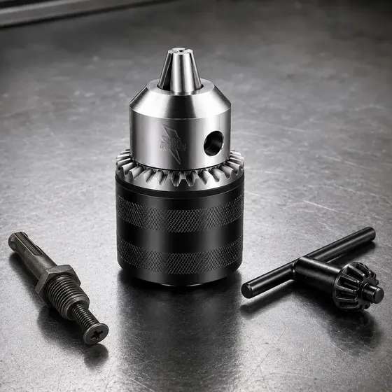 Kit Mandril 1/2-20UNF 1,5 A 13mm Com Chave E Adaptador SDS Plus Para Furadeira Martelete Conversor Brocas Aço Resistente