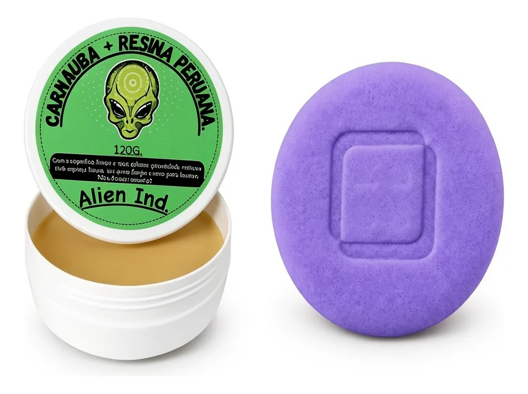 Cera Automotiva Alien Carnauba Tira Riscos + Aplicador Zacs