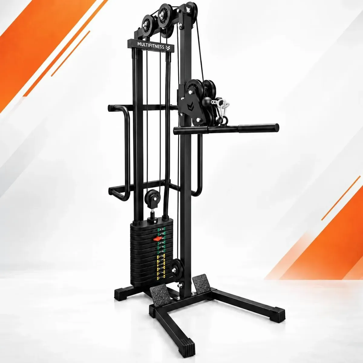 Monocross Multifitness 60 80 100 Kg Base Pegadas Laterais Carga 60kg Preto