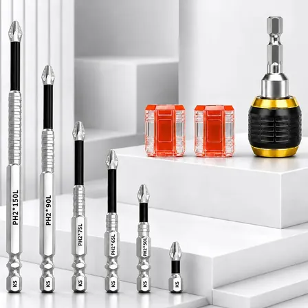 Kit 6 Ponta Bits Magnéticas K5 Ph2 Parafusadeirainclui 1 Adaptador E 2 Magnetizadores.