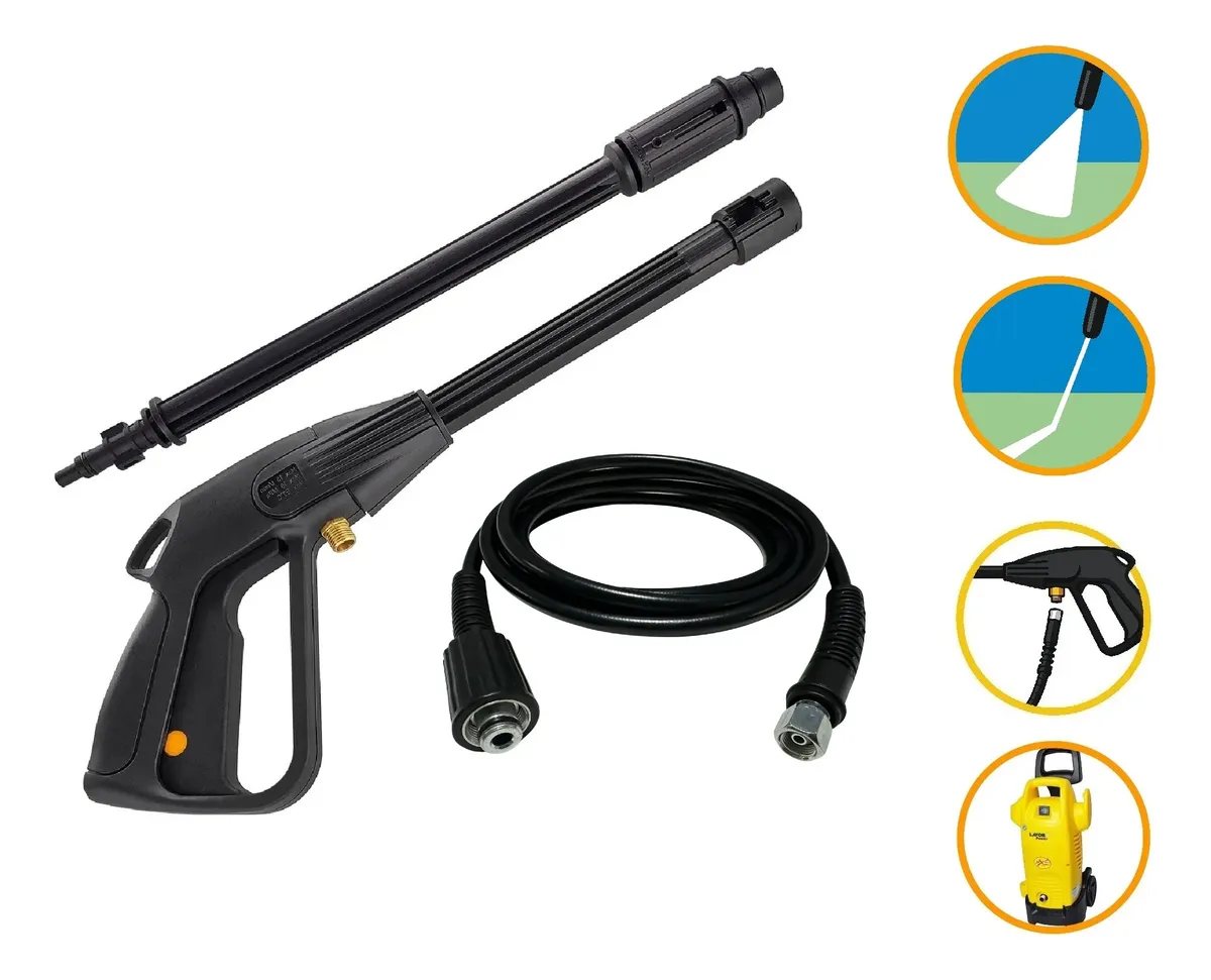 Kit Mang Pist. Bico Orig 3m Lavadora Lavor Turbo Power