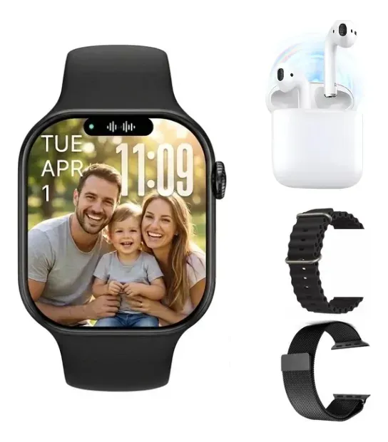 Smartwatch Feminino Watch 11 Mini Pro 40mm C/ Mensagem + Nfc Preto