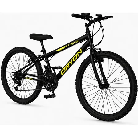 Bicicleta Aro 24 Masculina Preto/amarelo M18 Preto/amarelo 13