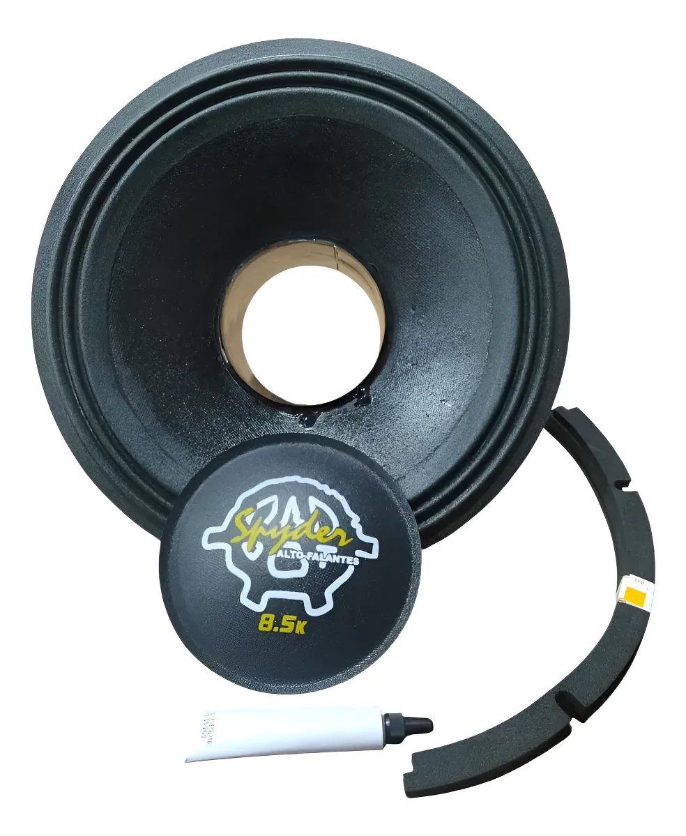 Kit Reparo P/ Alto Falante 12 Compatível Spyder 8.5k 2 Ohms Preto