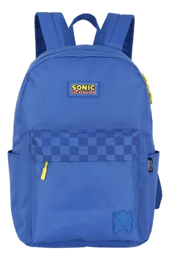 Mochila Sonic Juvenil Escolar Costas Original Luxcel
