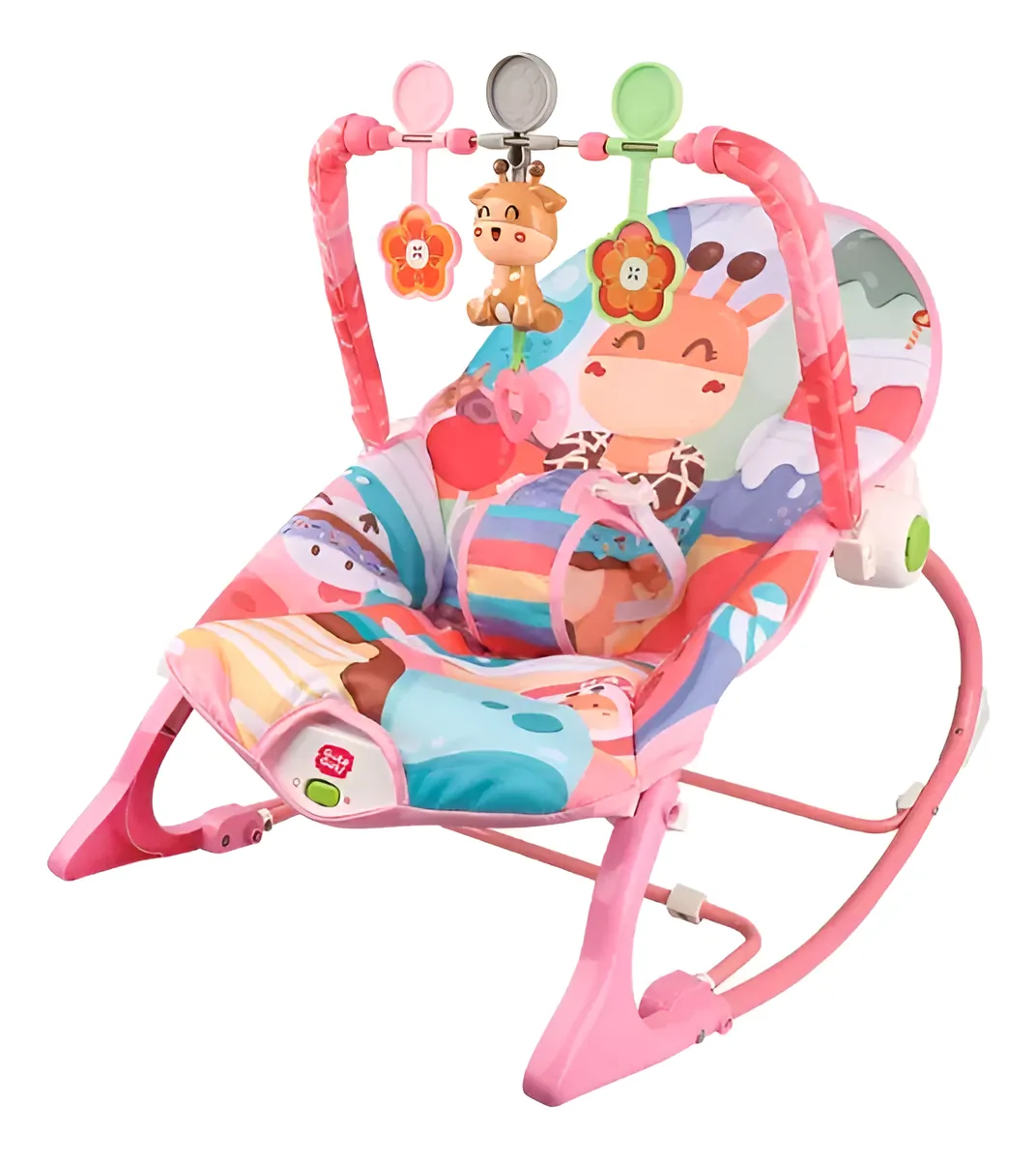 Cadeira Baby Balanço C/ Móbile Rosa Guta Guti - Dmb6836