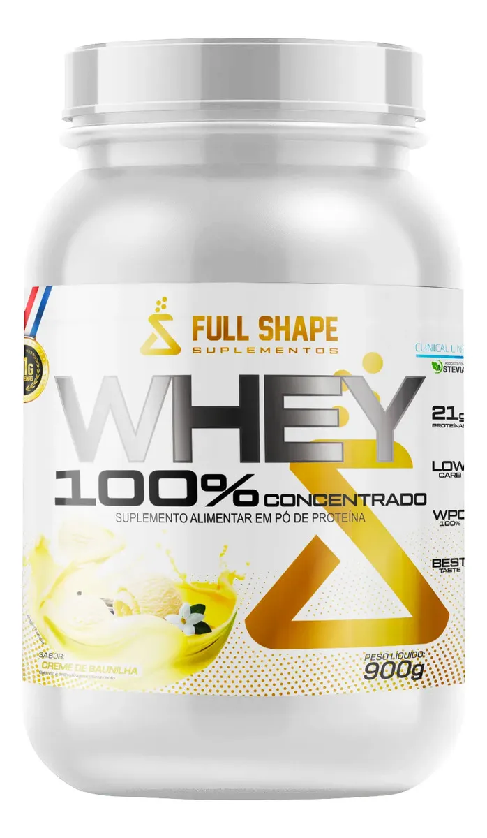 Whey 100% Full Protein 900g - Sabor Creme De Baunilha Creme De Baunilha