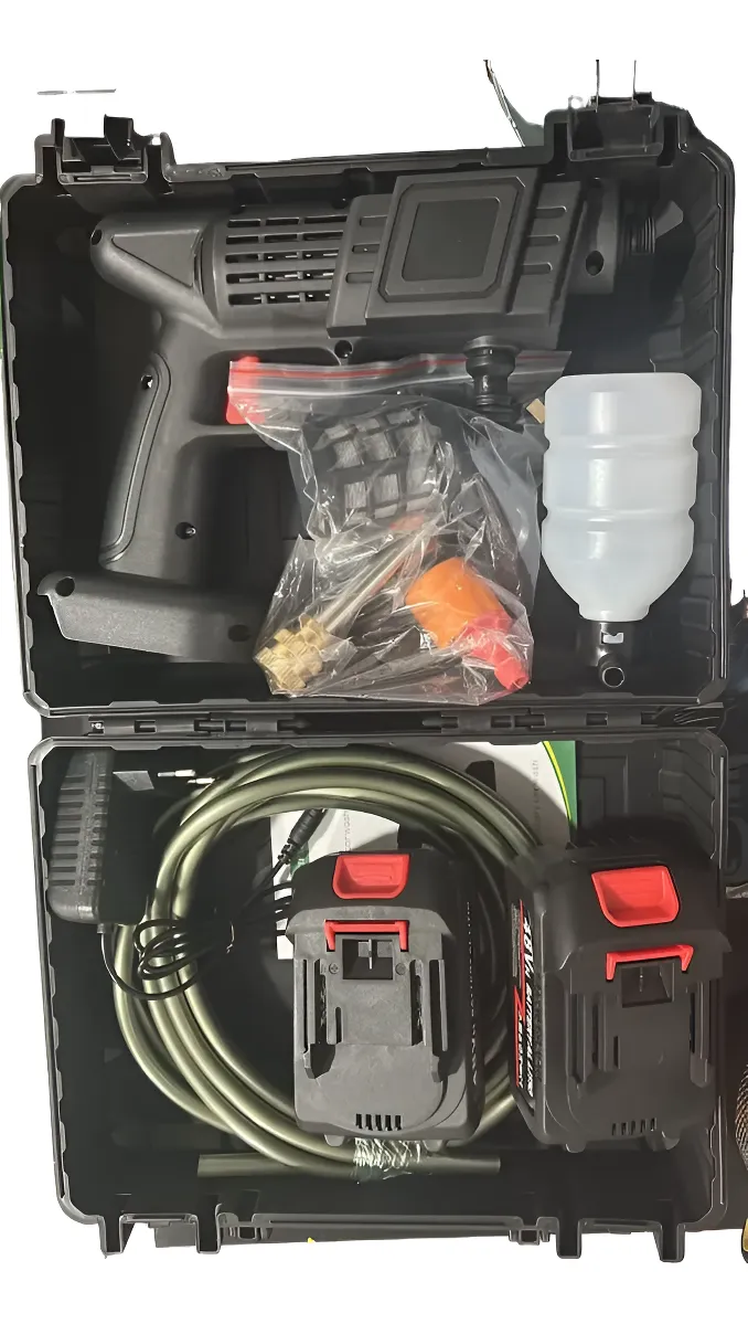 Lavadora A Jato De Alta Pressão + Maleta 2 Bateria Preto