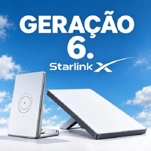 Starlink Mini X 6o Geração Internet Via Satélite Com Roteado