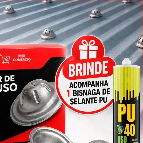 Protetor Parafuso Telhado Aluzinco: Kit 1000 Vedação Anti Ferrugem Para Telhas