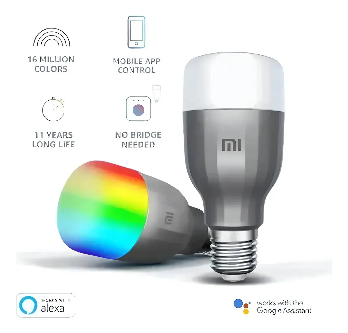 Lampada Xiaomi Mi Led Inteligente Yeelight Wi-fi 800 Lumens Rgb