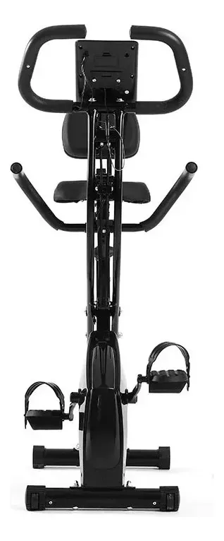 Bicicleta Ergométrica Vertical Dobrável Exercícios E Fitness Preto 127/220v